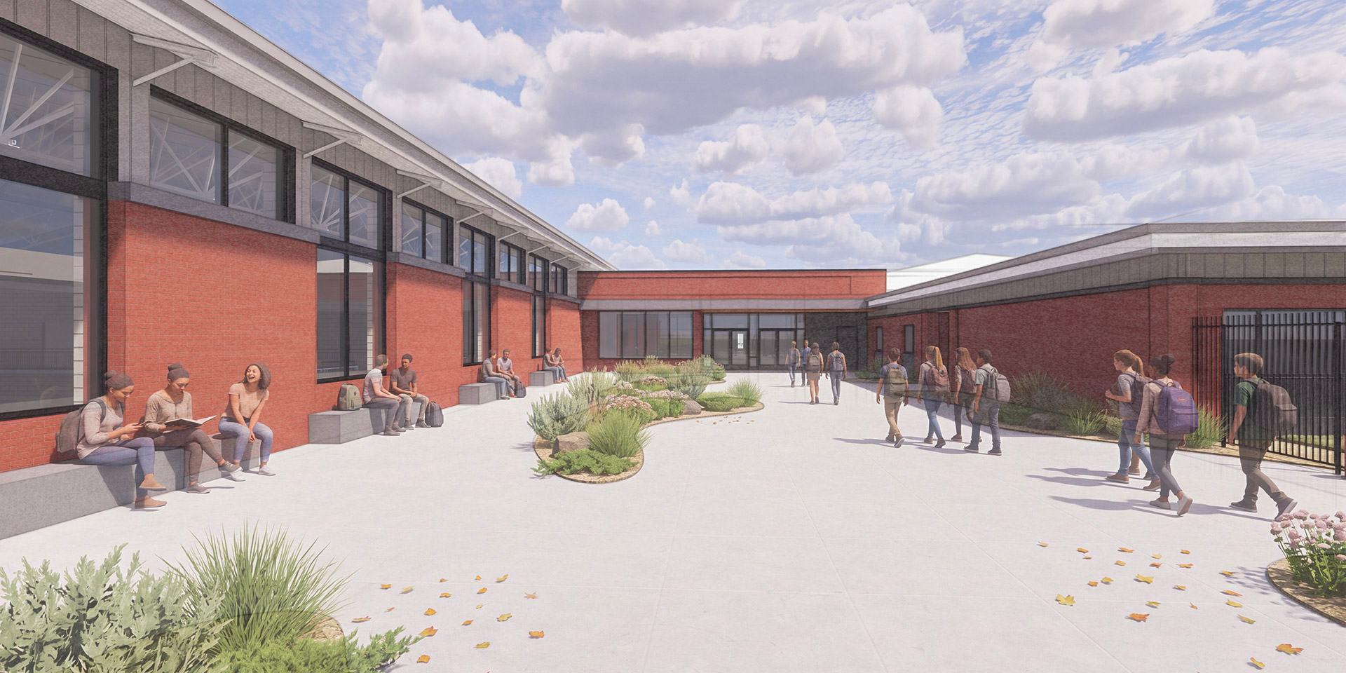 Rendering of the Riverside Jr-Sr High athletic entry